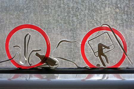 Zugfenster mit verschobenen Symbolen